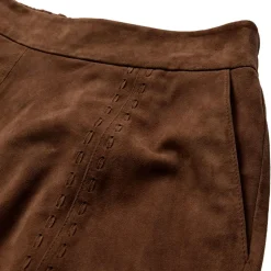 Julia Suede Shorts, Wood, XL