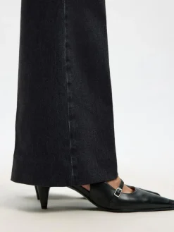 Julie-Kori Flared Jeans, Black Denim, W33/L32