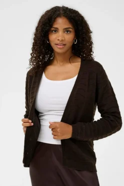KAemria Cardigan, Black Coffee, XXL