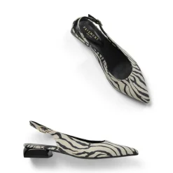 Kala Slingback Ballerinasko, Zebra Satin, 39