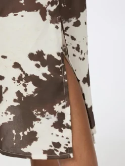 Kamran Cow Print Kjole, Brown, 36
