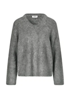 KaneMD V-neck Striktrøje, Dark Grey Melange, M