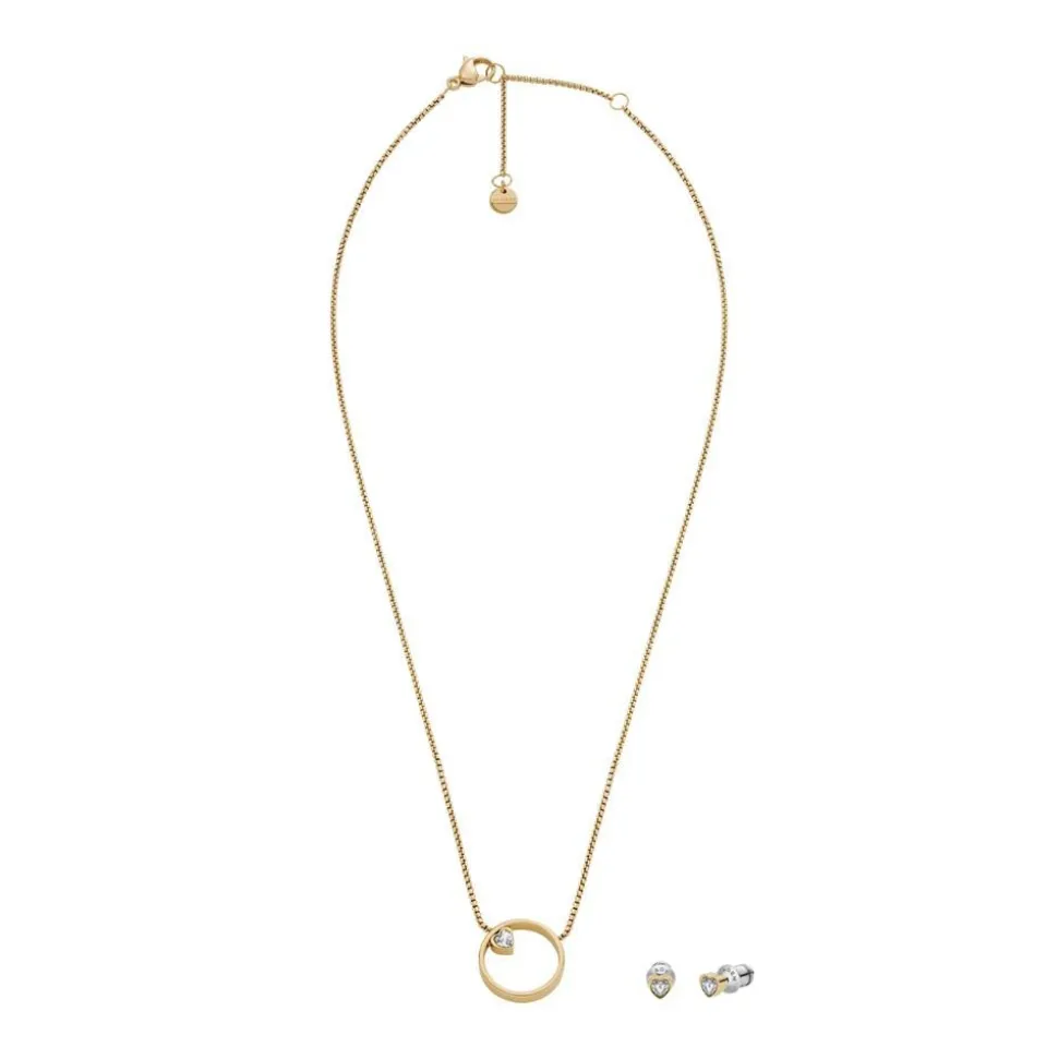 Kariana Halskæde & Øreringe Gavesæt, Gold