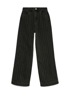 Kathy Wide Lurex Jeans, Dark Grey Denim, W31/L34