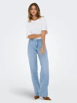 Katie Lavtaljede Jeans, Light Blue Denim, M/L32