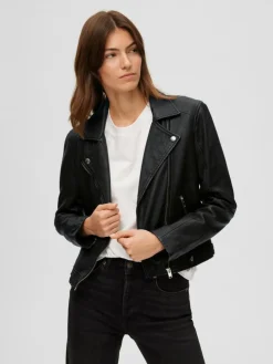 Katie Læderjakke, Black, 40