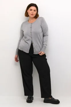 KCregitta Cardigan, Grey Silver Metallic, S