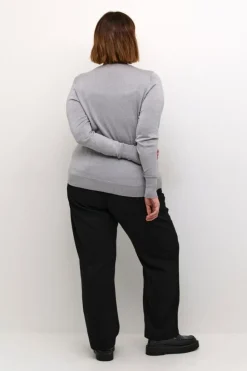 KCregitta Cardigan, Grey Silver Metallic, S