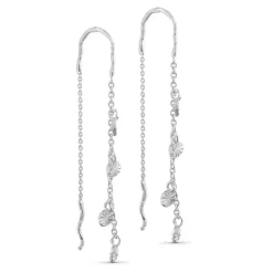 Kæde Øreringe, Silverplated