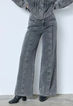 KellanCC Button Jeans, Mid Grey, XL