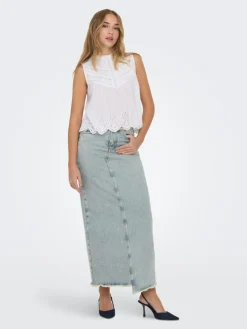 Khloe Denimnederdel, Light Blue Denim, XS