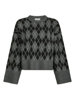 Kick Check Knit Striktrøje, Antracit, 38