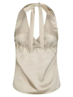 Kinuni Halter Top, Champagne, 38