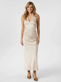 Kinuni Halter Top, Champagne, 38