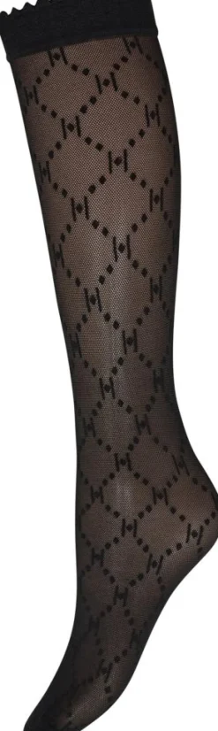 Knee High Logo Strømper, Black