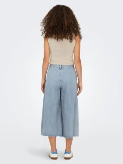 La Brea Lange Denimshorts, Light Blue Denim, S