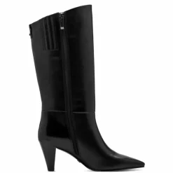 Lange Støvler, Black Leather, 40