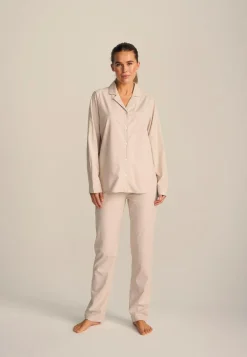 Langærmet Natskjorte, Sand, XL