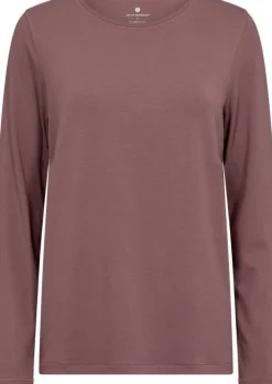 Langærmet T-shirt, Rose, S
