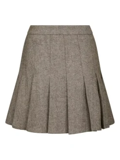 Laurina Herringbone Nederdel, Dusty Brown, 36