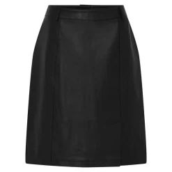 Lædernederdel, Black, 42