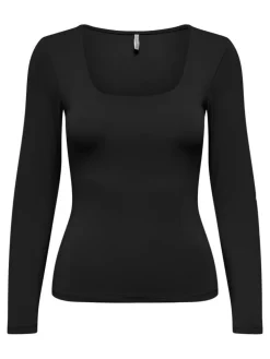 Lea Langærmet T-shirt, Sort, L
