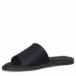 Leather Slippers, Black, 37
