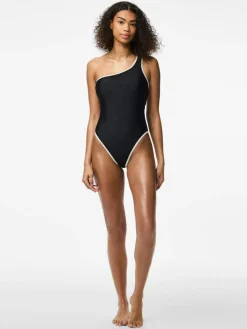 Leja Open Back Badedragt, Cloud Dancer Black, XS