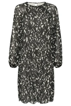 LendraIW Kjole, Graphic Plisse Strokes, 36