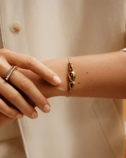 Leora Armbånd, Gold Plated, 15,5-18,5 cm