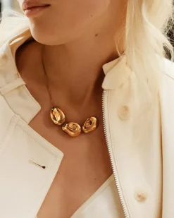 Leora Halskæde, Gold Plated, 42-45 cm