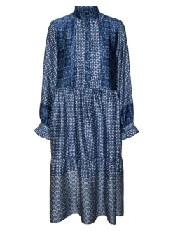 Levi New Poly Kjole, Snow White/ Dark Blue Palma, M