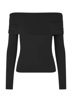 LillianMD Off Shoulder Bluse, Black, L