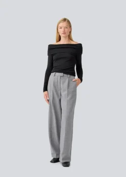 LillianMD Off Shoulder Bluse, Black, L