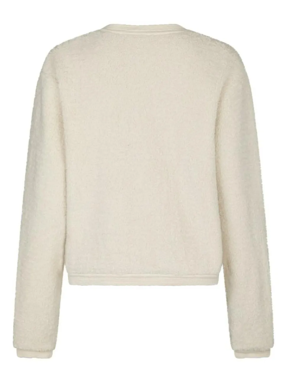 Limo Fluffy Knit Cardigan, Creme, 34