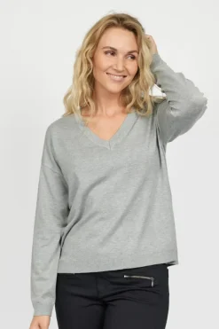Limu Striktrøje, Grey Melange, XL