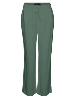 Line Linen Mix Bukser, Laurel Wreath, M