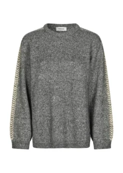 LineMD Striktrøje, Dark Grey Melange, L