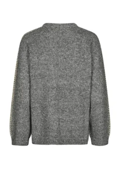 LineMD Striktrøje, Dark Grey Melange, L