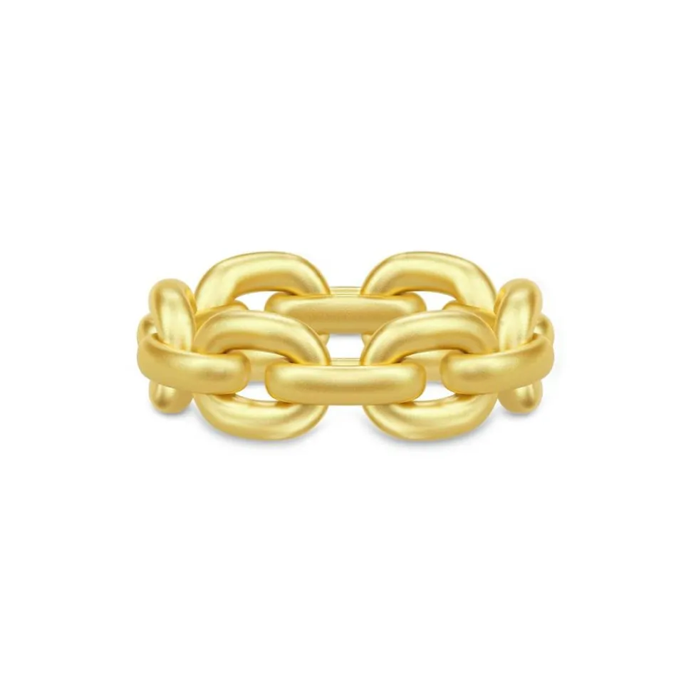Link Chain Ring, Guld, 54
