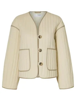 Linn Quiltet Jakke, Birch, 42