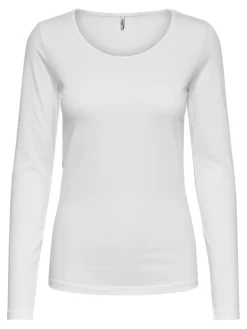 Live Love Langærmet T-shirt, White, L