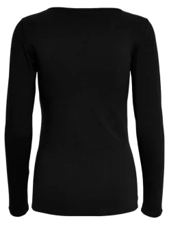 Live Love Langærmet T-shirt, Sort, L