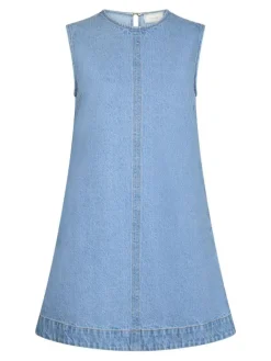 Livo Denim Kjole, Light Blue, 40
