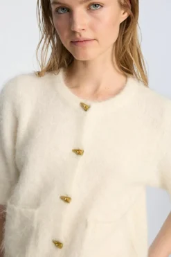 Locca Cardigan, Ivory, 42