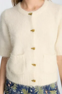 Locca Cardigan, Ivory, 42