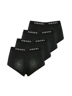 Logo Lady 4-pak Trusser, Black, S