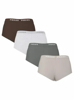 Logo Lady 4-pak Trusser, Multi, XS