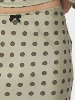 Lola Dotted Nederdel, Pistachio, 42