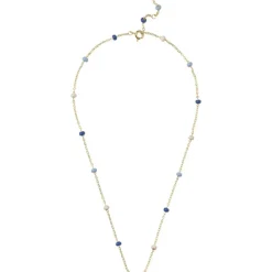 Lola Halskæde, Gold Plated/Marine, 38+2+2 cm